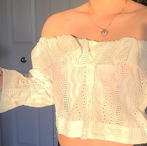 White off shoulder blouse